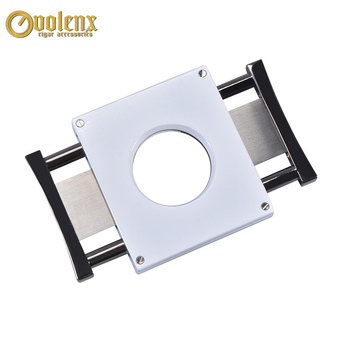 Rezač cigareta - kvadratni nehrđajući čelik, dvostruke oštrice, profesionalni alat (Brand: Wei Longxin; tisk logotipa; mogućnost prilagodbe; pakiranje: 50)