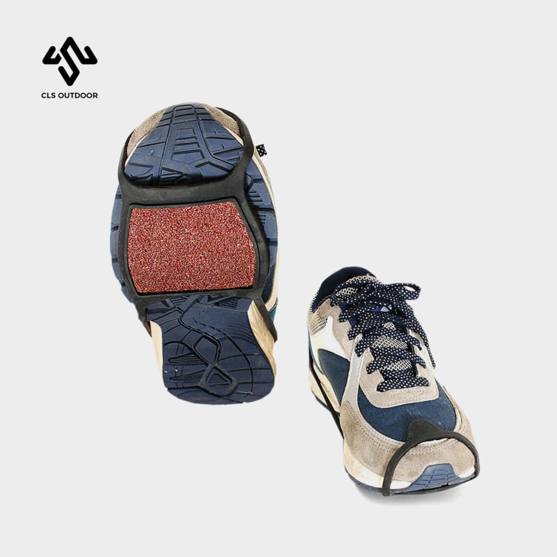 CLS protecții pentru încălțăminte din aluminiu, cu două fețe, nisip grosier pentru anti-derapare pe gheață și zăpadă