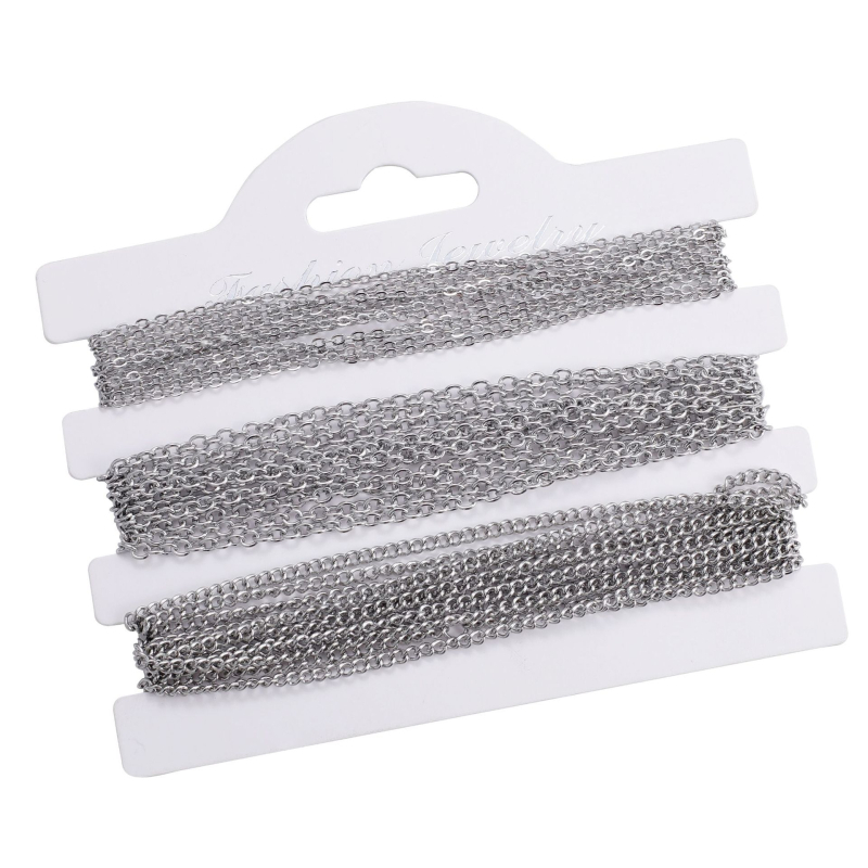 Lanac od nehrđajućeg čelika, elektrolizom obrađen, jesen 2021, za DIY nakit