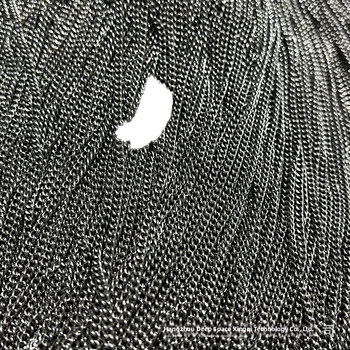 Kubanska lančana ogrlica od metala, glatka završnica, marka Deep Space, ljeto 2021