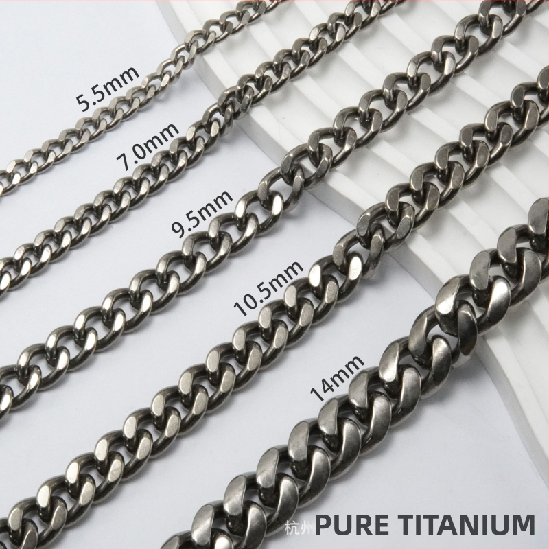 Kubanska lančana ogrlica od metala, glatka završnica, marka Deep Space, ljeto 2021