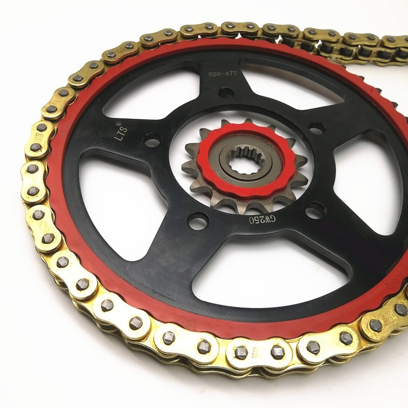 Lanț pentru motocicletă GW250 GSX250R DL250 cu pinion silențios și lanț etanș la ulei