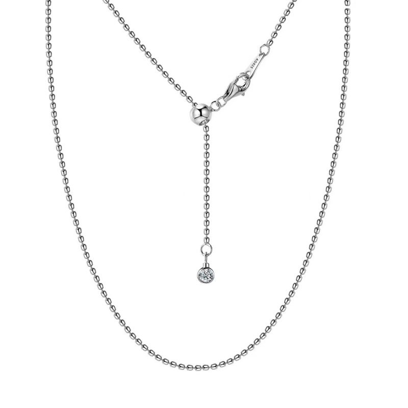 925-ös ezüst keresztlánc chalcedon medállal, állítható, leválasztható DIY lánc