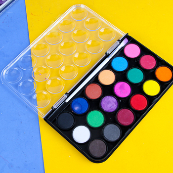 Комплект гуаш за начинаещи Little Carney с мултицветен твърд пигмент; опаковка: мултицветни пигменти; за рисуване гуаш; подходящ за подарък