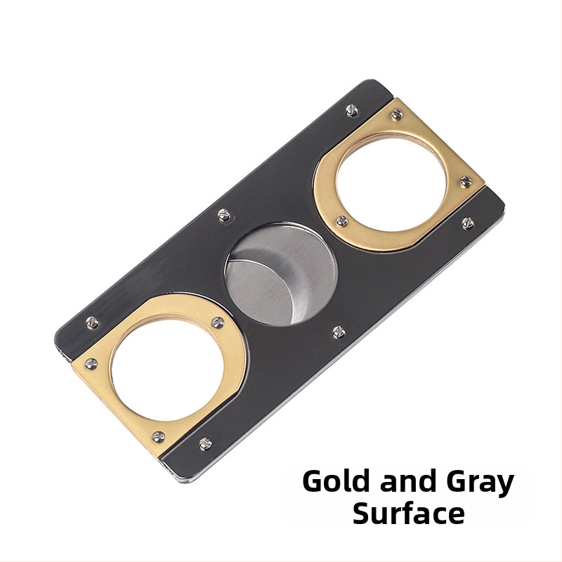 Pravokutni rezač za cigare, nehrđajući čelik, dvostruki oštri rub, nožice stil