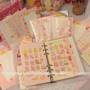 Мемо блокче с двустранни вътрешни страници с различни шарки — хартия, модерен минимализъм, печат