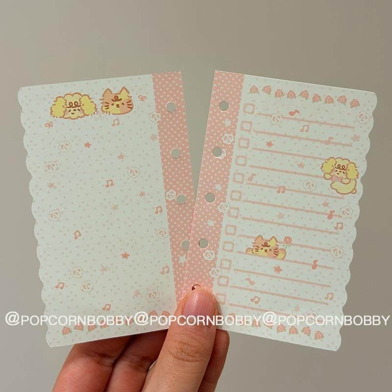 Мемо блокче с двустранни вътрешни страници с различни шарки — хартия, модерен минимализъм, печат