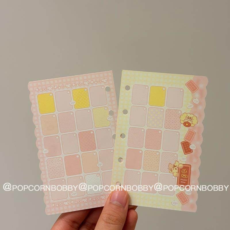 Мемо блокче с двустранни вътрешни страници с различни шарки — хартия, модерен минимализъм, печат