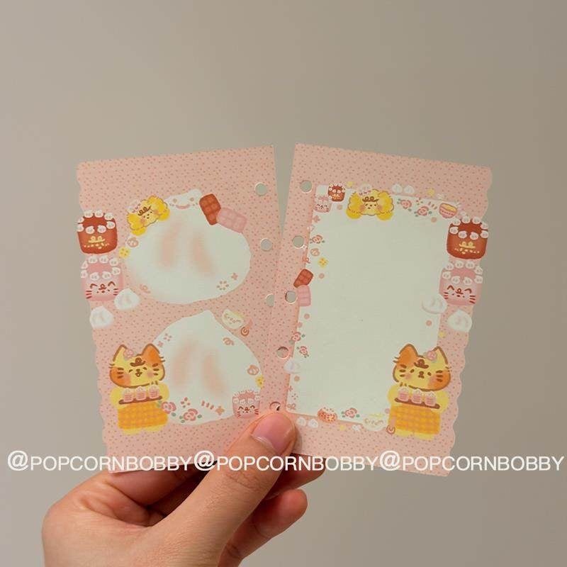 Мемо блокче с двустранни вътрешни страници с различни шарки — хартия, модерен минимализъм, печат