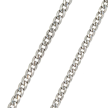 Titánacélból készült kubai láncnyaklánc – elektroplatírozás, modell L0001, testreszabható hossz