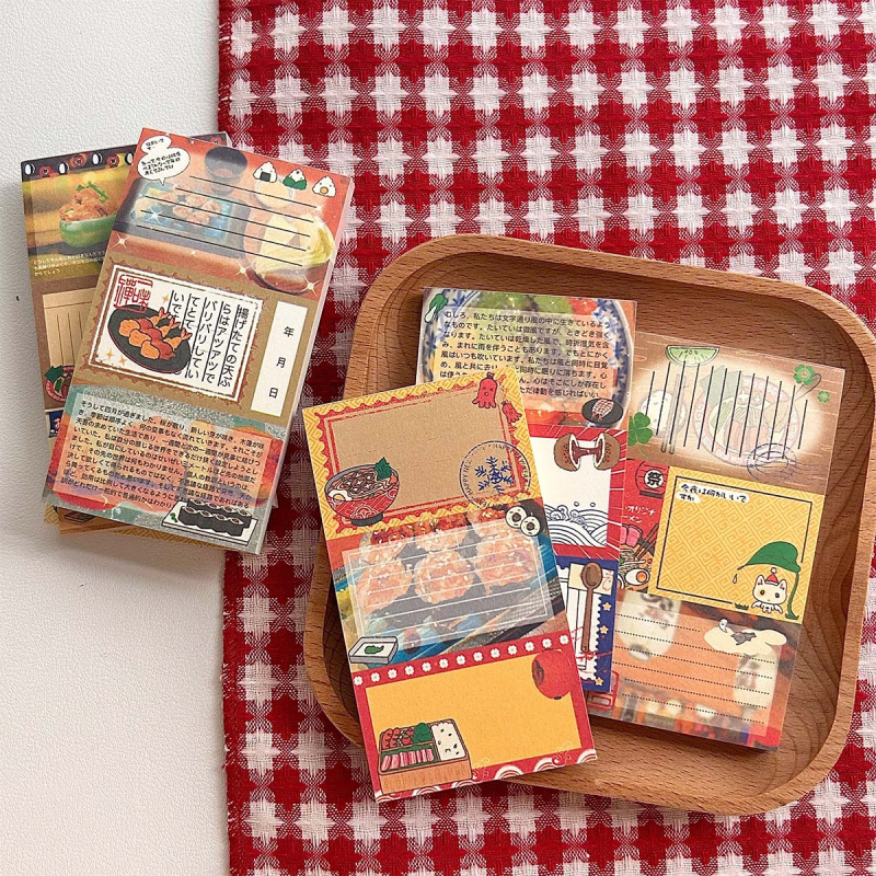 Wow Wow Card колажен дневник комплект – хартия за писане, японски стил печат, материали за колаж