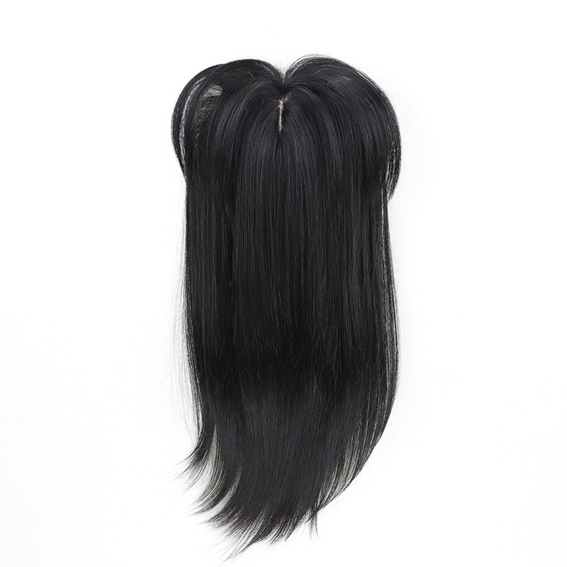 Piesă de păr pentru femei - fibră rezistentă la temperaturi înalte, respirabilă, procesare mecanică, păr lung, buclat, cu breton