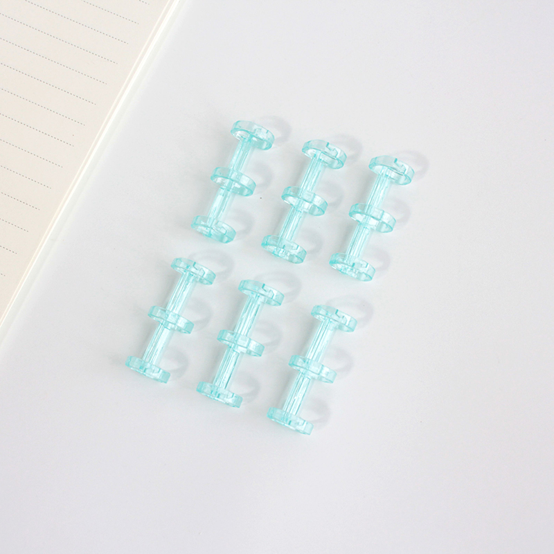 Binder metal pentru jurnal cu configurații 3/6/9 găuri, carcasă transparentă DIY și clips detașabil