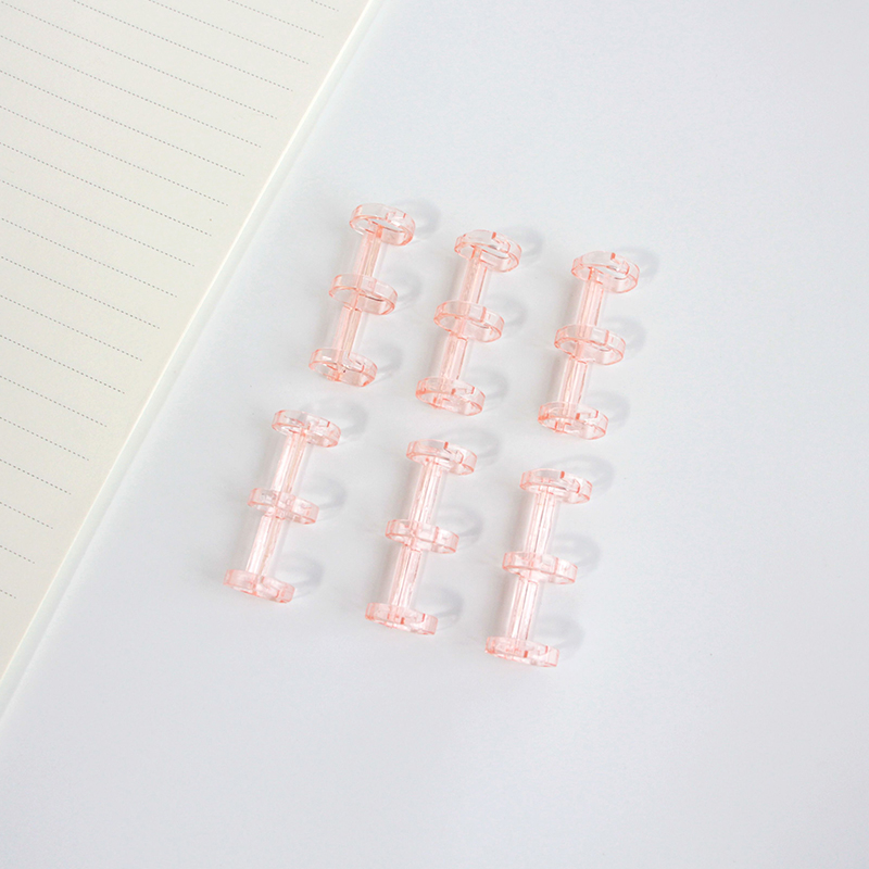 Binder metal pentru jurnal cu configurații 3/6/9 găuri, carcasă transparentă DIY și clips detașabil