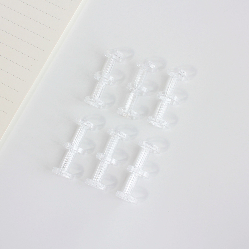 Binder metal pentru jurnal cu configurații 3/6/9 găuri, carcasă transparentă DIY și clips detașabil