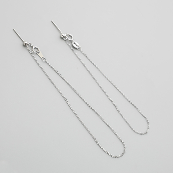 S925 srebrni križni lanac s malim rupicama za navijanje perlica, podesiva narukvica/anklet za DIY nakit