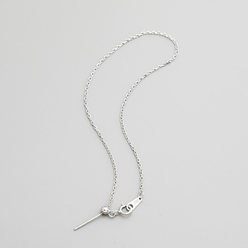 S925 srebrni križni lanac s malim rupicama za navijanje perlica, podesiva narukvica/anklet za DIY nakit