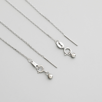 S925 srebrni križni lanac s malim rupicama za navijanje perlica, podesiva narukvica/anklet za DIY nakit