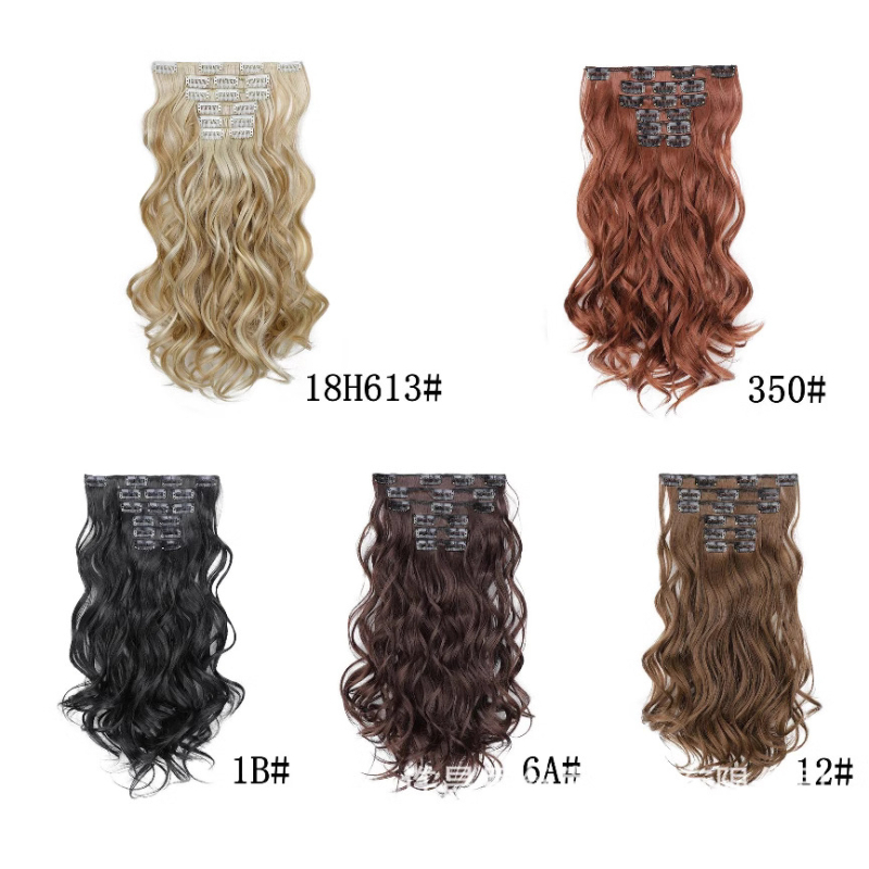 Set clip-in păr, fibre rezistente la temperaturi înalte, volum, procesare mecanică, fără vopsire sau permanentă