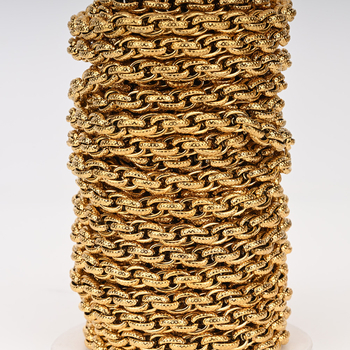 Miaohu lanț din oțel inoxidabil cu nucleu plat, design răsucit dublu încrucișat, electroplated și personalizabil