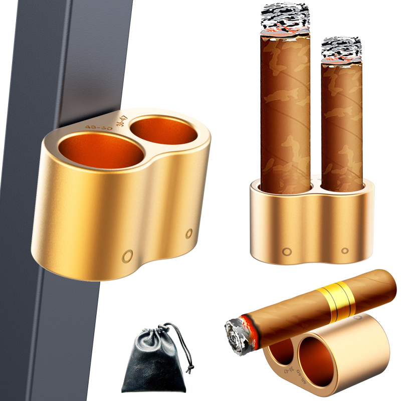 Suport magnetic pentru țigări pentru golf cart, cu găuri duble, aluminiu, stil simplu