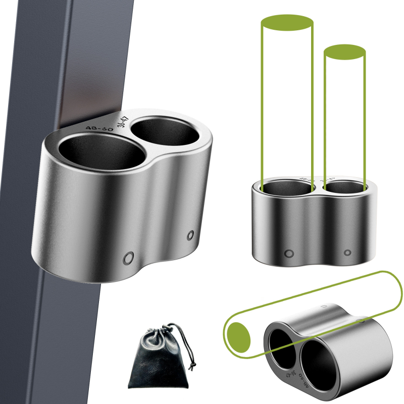 Suport magnetic pentru țigări pentru golf cart, cu găuri duble, aluminiu, stil simplu