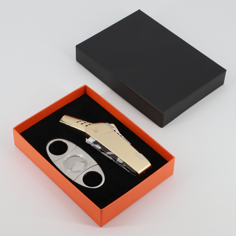 Aprinzător de trabuc din oțel inoxidabil, cu flacără jet, mare putere, pentru bucătărie, camping și coacere