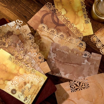 DREHOP/Mengxi Lace Symphony Series Hollow Lace – Dekorativni materijal za bilježnicu, 20 listova, 20 g, izdano 2023-04-07, bez ljepila