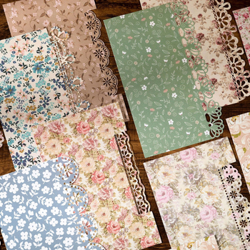 DREHOP/Mengxi Lace Symphony Series Hollow Lace – Dekorativni materijal za bilježnicu, 20 listova, 20 g, izdano 2023-04-07, bez ljepila