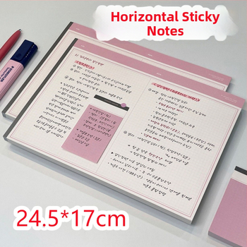 Zápisník s horizontálnym formátom, perforovanými stranami, prémiový na štúdium, extra hrubý papier, tvar papierovej tehly