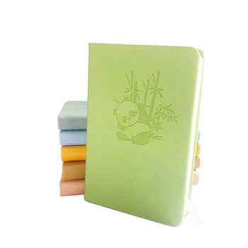 A6 mini džepni bilježnica Panda, PU korica, žično uvez, Dowling papir, 80 g/m², 300–400 stranica, kreativan stil bilježnice