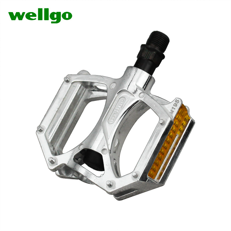 Pedale Vig 195 din aliaj de aluminiu pentru bicicletă de munte, cu rulmenți și benzi reflectorizante