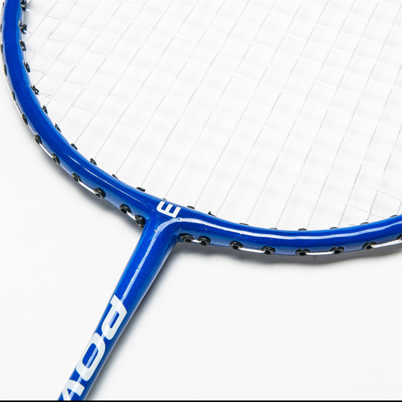 Rachetă de badminton cu cadru din aliaj de fier, șnururi din nailon, greutate 95–100 g, mâner G3, lovire orizontală (2 buc.)