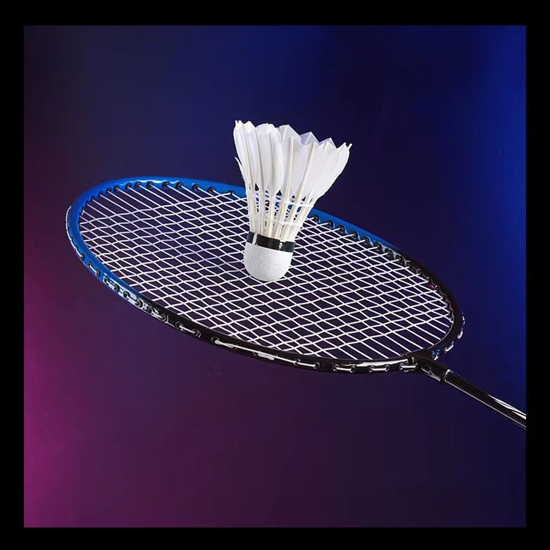 Rachetă badminton ultraușoară pentru juniori amatori, cadru Ferroalloy, greutate 95–100 g, tijă dreaptă, mâner G1