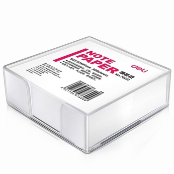 Deli hârtie de notițe în cutie, 300 coli goale, fără adeziv, în formă de cărămidă