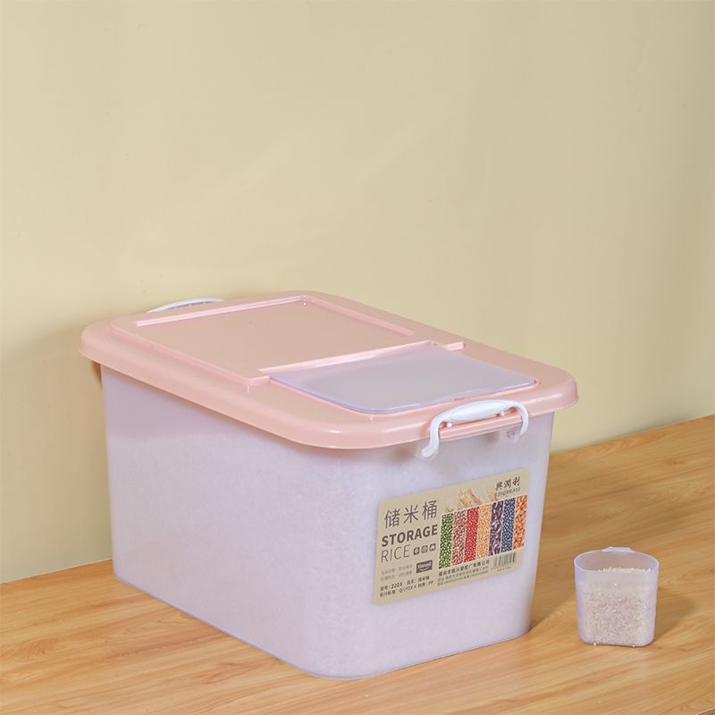 Recipient depozitare orez – Rezistent la umezeală, anti-insecte, etanș, din plastic, capacitate sub 4L