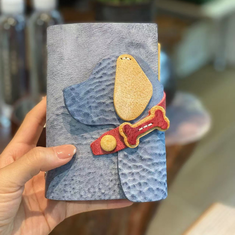 Caiet Aiguoniu, legare cu foi detașabile, copertă din piele de vită, hârtie Kraft, 50–100 pagini, stil nostalgic retro