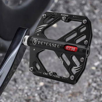 Yiyong R730 pedale za bicikl – kućište od aluminijske legure 6061, os od Cr-Mo čelika, protuklizne široke pedale, za MTB i cestovni bicikl