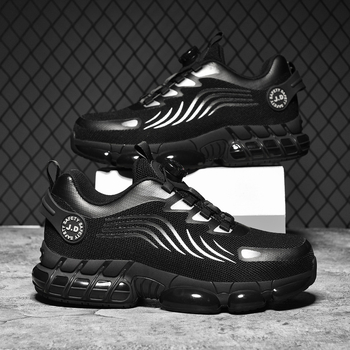 Pantofi de lucru cu plasă respirabilă, antiderapant, rezistenți, închidere cu cataramă, vârf rotund