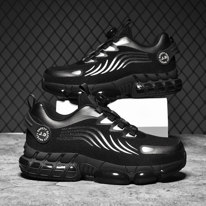 Pantofi de lucru cu plasă respirabilă, antiderapant, rezistenți, închidere cu cataramă, vârf rotund