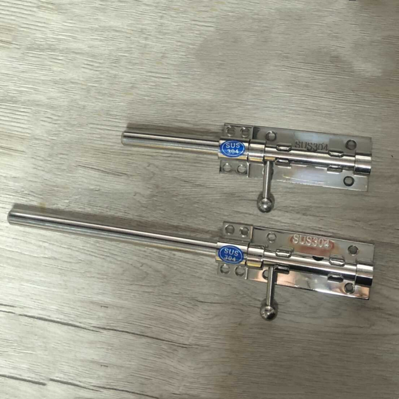 Brava za vrata tip Nebo i Zemlja, od nehrđajućeg čelika, polirana površina, gornja i donja brava sa zaštitnim poklopcem za prašinu