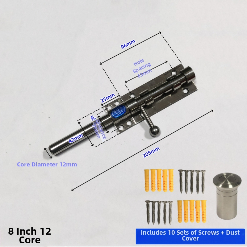 Brava za vrata tip Nebo i Zemlja, od nehrđajućeg čelika, polirana površina, gornja i donja brava sa zaštitnim poklopcem za prašinu