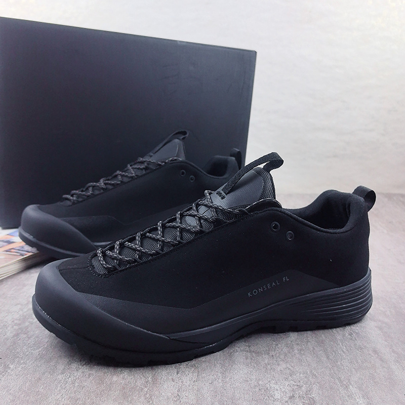 Pantofi de drumeție cu partea superioară din velur, interior din plasă, talpă din cauciuc antiderapant, Jin qiang pentru bărbați
