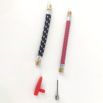 Prijenosna ručna pumpa za zrak s mlaznicom i produžnim crijevom za igle, plastično kućište, za lopte, dvije igle