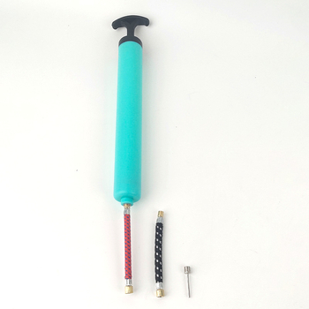 Prijenosna ručna pumpa za zrak s mlaznicom i produžnim crijevom za igle, plastično kućište, za lopte, dvije igle