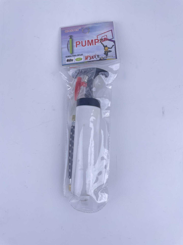 Prijenosna ručna pumpa za zrak s mlaznicom i produžnim crijevom za igle, plastično kućište, za lopte, dvije igle