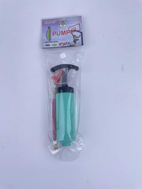 Prijenosna ručna pumpa za zrak s mlaznicom i produžnim crijevom za igle, plastično kućište, za lopte, dvije igle