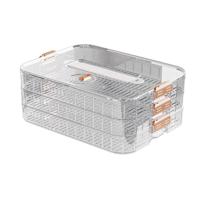 Cutie pentru gyoza, cu mai multe niveluri, depozitare robustă, potrivită pentru congelare, din plastic alimentar