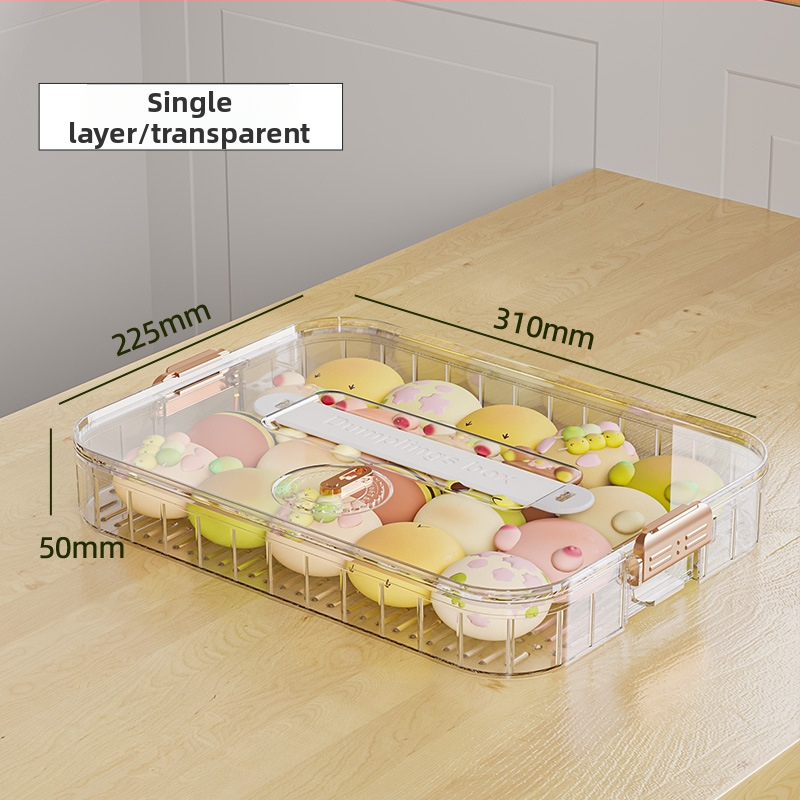 Cutie pentru gyoza, cu mai multe niveluri, depozitare robustă, potrivită pentru congelare, din plastic alimentar