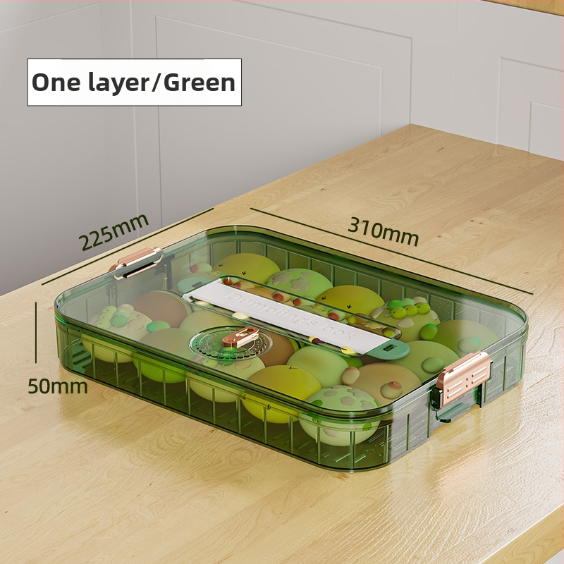 Cutie pentru gyoza, cu mai multe niveluri, depozitare robustă, potrivită pentru congelare, din plastic alimentar